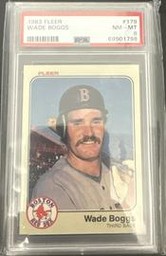 1983 Fleer #179 Wade Boggs RC PSA 8