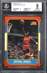 1986-87 Fleer #57 Michael Jordan RC BGS 8