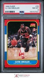 1986 Fleer #26 Clyde Drexler PSA 8