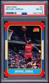 1986 Fleer #57 Michael Jordan PSA 8
