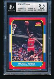 1986 Fleer #57 Michael Jordan RC BGS 8.5