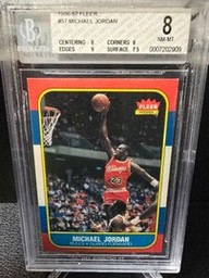 1986 Fleer #57 Michael Jordan RC BGS 8