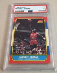1986 Fleer #57 Michael Jordan RC PSA 7