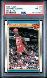 1988 Fleer All-Star #120 Michael Jordan PSA 8