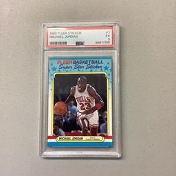 1988 Fleer Sticker #7 Michael Jordan PSA 5