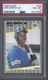 1989 Fleer #548 Ken Griffey Jr. PSA 8