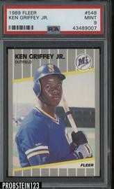 1989 Fleer #548 Ken Griffey Jr PSA 9