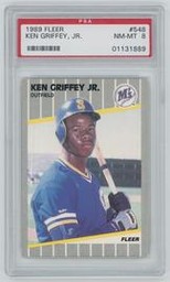1989 Fleer #548 Ken Griffey Jr. RC PSA 8