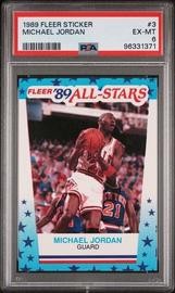 1989 Fleer Sticker #3 Michael Jordan PSA 6