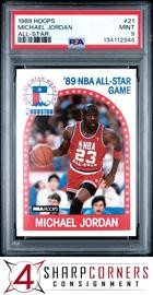 1989 Hoops All-Star #21 Michael Jordan Bulls HOF PSA 9