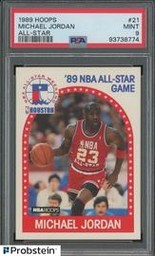 1989 Hoops All-Star #21 Michael Jordan PSA 9