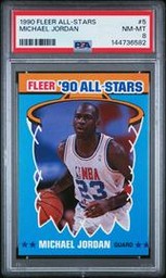 1990 Fleer All-Stars #5 Michael Jordan PSA 8