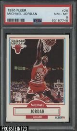 1990 Fleer Basketball #26 Michael Jordan PSA 8