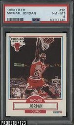 1990 Fleer Basketball #26 Michael Jordan PSA 8
