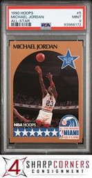1990 Hoops #5 Michael Jordan All-Star PSA 9