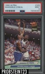 1992-93 Fleer Ultra #328 Shaquille O'Neal RC PSA 9