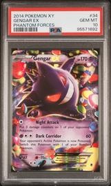 2014 Pokemon XY Phantom Forces #34 Gengar EX PSA 10