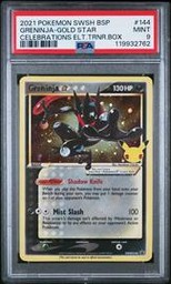 2021 Pokemon SWSH Black Star Promo #144 Greninja-Gold Star PSA 9