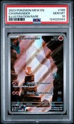2023 Pokemon MEW EN-151 Illustration Rare #168 Charmander PSA 10