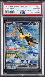 2023 Pokemon MEW EN-151 Special Illustration Rare #202 Zapdos ex PSA 10
