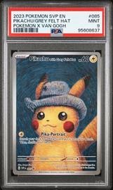 2023 Pokemon Promo Pikachu With Grey Felt Hat Pokemon X Van Gogh #085 PSA 9