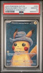 2023 Pokemon x Van Gogh Pikachu with Grey Felt Hat #085 PSA 10