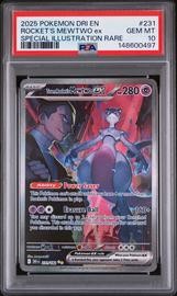 2025 Pokemon Destined Rivals #231 Team Rocket's Mewtwo EX PSA 10