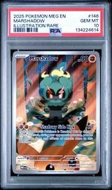 2025 Pokemon MEG EN-Mega Evolution Illustration Rare #146 Marshadow PSA 10