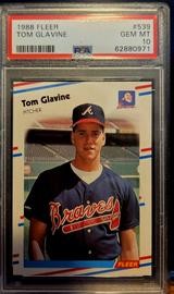 539 1988 Tom Glavine Braves Hof 10 (Fleer)