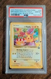 Birthday Pikachu (PSA) (Holo)