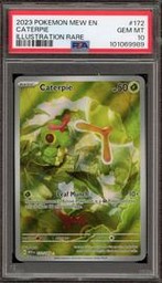 Caterpie Mew (PSA) (Illustration Rare)