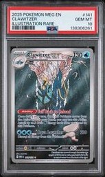 Clawitzer Pokemon (Trading Cards) (PSA) (Illustration Rare)