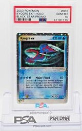 Kyogre Pokemon (Trading Cards) (PSA) (Holo)