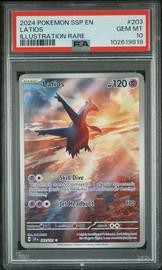 Latios Illustration Rare #203 (2024 Surging Sparks, PSA 10)