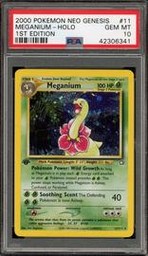 Meganium Pokemon (Trading Cards) (PSA) (Holo)