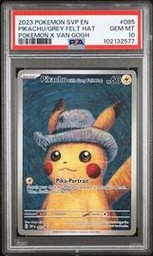 Pikachu with Grey Felt Hat #085 (2023 Pokemon x Van Gogh, PSA 10)