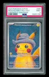 Pokemon x Van Gogh Pikachu with Grey Felt Hat #085 Promo PSA 9