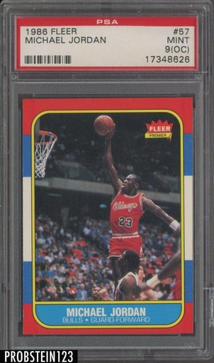 1986-87 Fleer Michael Jordan RC #57 (PSA 9)